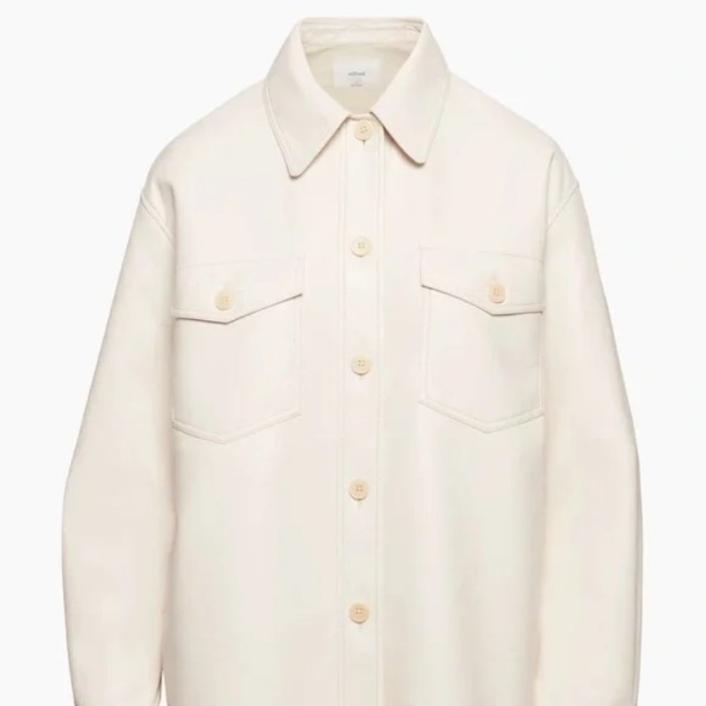Wilfred faux leather shacket